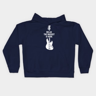 Relax The Bassist Is Here Bass Guitar Kids Hoodie